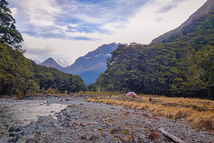 My campsite (looking downstream)
