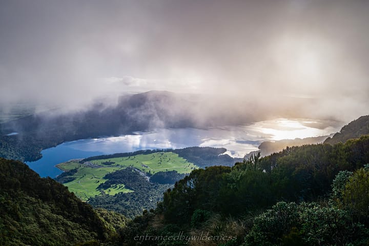 View off the ridge over Lake Kaniere