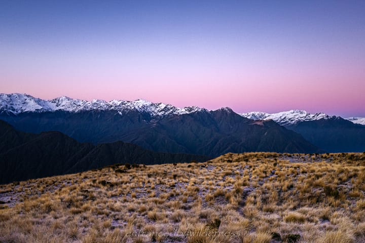Looking towards the Southern Alps