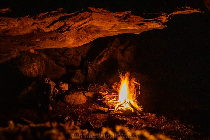 Fire in the rock bivvy