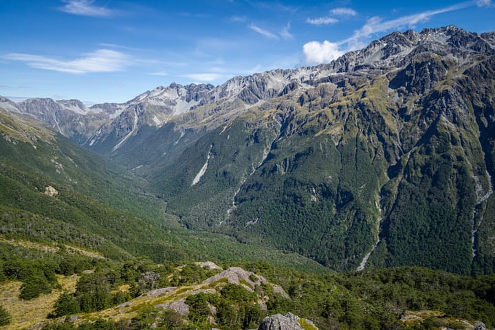 Looking into the upper D'Urville valley