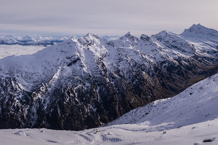 The southern section of The Remarkables range