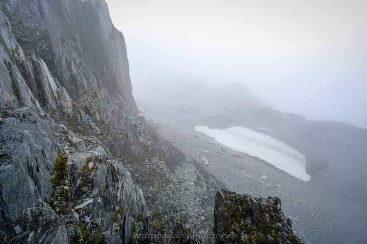 Glacial remains before Peak 1974m