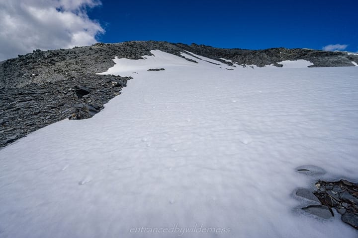 Glacier crossing below Peak 2056m