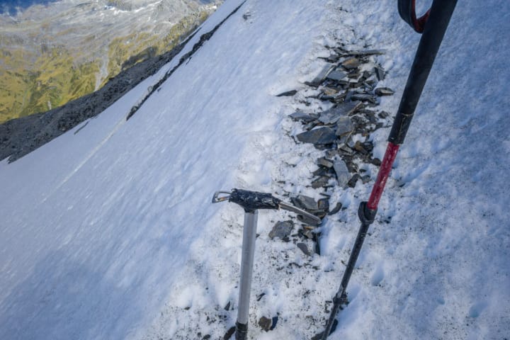 Descending from Peak 2056m - fairly steep start!